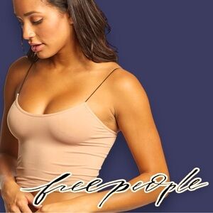 NWOT Free People Intimately Skinny Strap Seamless Brami in Natural. Size XS/S